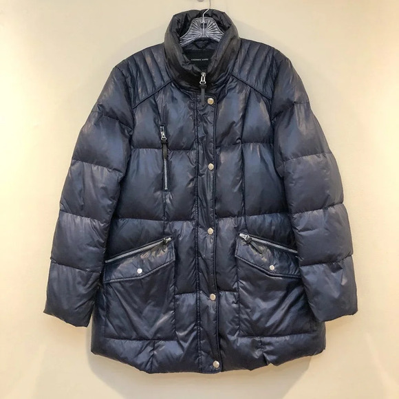 Andrew Marc Jackets & Blazers - Andrew Marc Waterfowl Feather Down Navy Winter Puffer Jacket Coat Women's XL